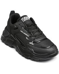 Karl Lagerfeld - Patent Detail Round Toe Runner Shoes - Lyst