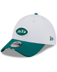KTZ - White/green New York Jets 2025 Nfl Training Camp 39thirty Flex Hat - Lyst