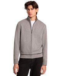 Michael Kors - Mock Neck Cotton-blend Full-zip Jacket - Lyst