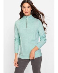 Olsen - Long Sleeve Quarter Zip Pullover - Lyst