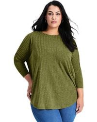 Avenue - Plus Size Kym Rib Hacci Tunic - Lyst