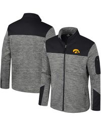 Colosseum Athletics - Gray/black Iowa Hawkeyes Guard Full-zip Jacket - Lyst