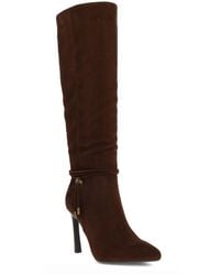 MIA - Niko Tie-detail Pointed Toe Faux Leather Knee-high Boots - Lyst