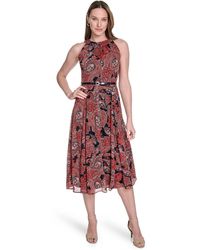 Tommy Hilfiger - Floral Belted Halter Dress Casual - Lyst