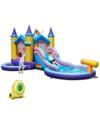 Gymax - Kids Inflatable Water Slide W/ Slide Splash Pool Water Cannon W/ 735w Blower - Lyst