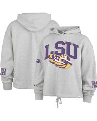 '47 - Lsu Tigers High Hopes Long Sleeve Cropped Hoodie - Lyst