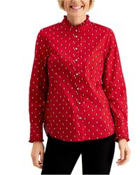 charter club petite blouses