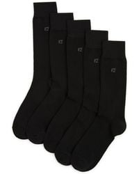 Perry Ellis - Script Logo Pattern Flat Knit Socks - Lyst