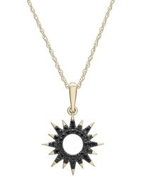 Wrapped in Love - Diamond Sun Pendant Necklace (1/10 Ct. T.w. - Lyst