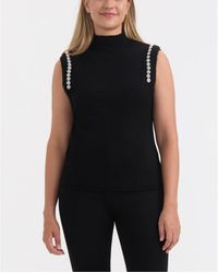 Ellen Tracy - Sleeveless Sweater Vest - Lyst