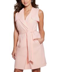 Guess - Everly Sleeveless Belted Trench Dress - Lyst