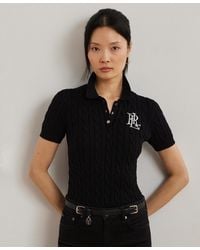 Ralph Lauren - Cable-knit Polo Shirt - Lyst