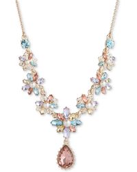 Marchesa - Gold-tone Stone Frontal Necklace - Lyst