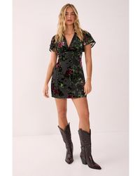 Nasty Gal - Lace Trim Cut Out Mini Dress - Lyst