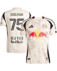 adidas - Daniel Edelman New York Red Bulls 2025 Stone Kit Authentic Player Jersey - Lyst
