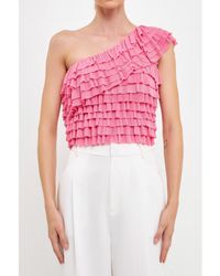 Endless Rose - Ruffled One-shoulder Top - Lyst