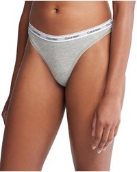 Calvin Klein - Modern Logo Low-rise Thong Underwear Qd5043 - Lyst