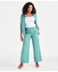 Style & Co. - Style Co Mid Rise Wide Leg Cargo Pants Macys Exclusive 2p 24w - Lyst