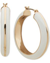 DKNY - Gold-tone Small Color Hoop Earrings - Lyst
