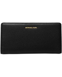 Michael Kors - Michael Bryant Large Slim Leather Snap Wallet - Lyst