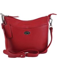 Mancini - Pebble Elizabeth Leather Crossbody Handbag - Lyst
