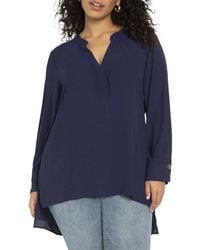 Eloquii - Plus Size Mandarin Collar Tunic - Lyst