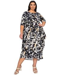 L I V D - Plus Size Brielle Bubble Hem Pocket Dress - Lyst