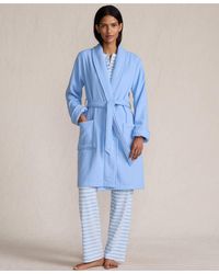 Lands' End - Cotton Terry Knee Length Spa Bath Robe - Lyst