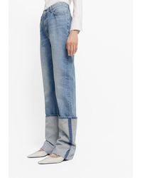 Mango - Turned-up Straight Jeans - Lyst