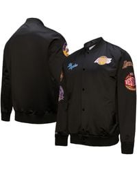 Mitchell & Ness - Los Angeles Lakers Out Collection Vintage Full-snap Satin Jacket - Lyst