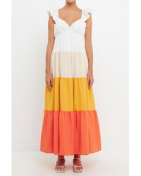 English Factory - Sunset Colorblock Maxi Dress - Lyst