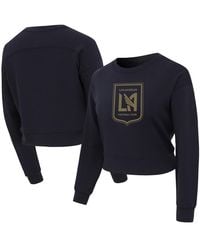 Concepts Sport - Lafc Tri-blend Darby Knit Long Sleeve Crop Top - Lyst