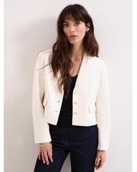 Phase Eight - Adria Cropped Textured Jacket Blazer - Lyst