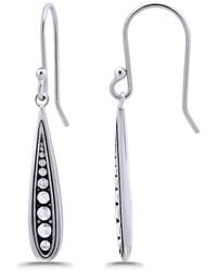 Macy's - Oxidized Beaded Elongated Tear Drop Earrings - Lyst