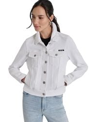 DKNY - Button-down Denim Trucker Jacket - Lyst