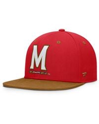 Fanatics - Red/brown Maryland Terrapins Noboa Fitted Hat - Lyst
