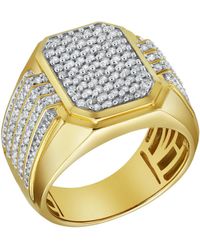 LuvMyJewelry - Hexwall Natural Certified Diamond 1.3 Cttw Round Cut 14k Gold Statement Ring - Lyst