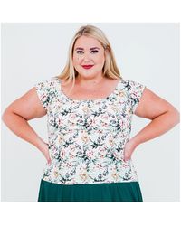 Calypsa - Plus Size Zoey Crop Swim Top - Lyst
