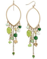 Style & Co. - Mixed Gemstone Fringe Open Oval Statement Earrings - Lyst