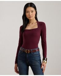 Ralph Lauren - Square Neck Top - Lyst