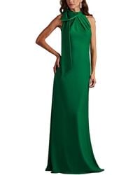 Tadashi Shoji - Sims Shoulder Bow Halter Gown - Lyst