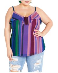 City Chic - Plus Size Remy Print Cami Top - Lyst
