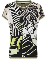 Olsen - 100% Cotton Short Sleeve Abstract Palm Print T-shirt - Lyst