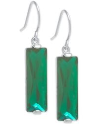 Macy's - Rectangular Crystal Drop Earrings - Lyst