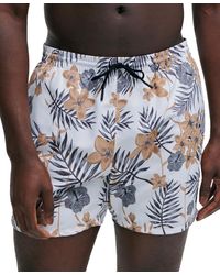 BOSS - Boss By Tropical-print Quick-drying Swim Shorts - Lyst