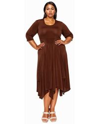L I V D - Plus Size Shay Handkerchief Hem Dress - Lyst