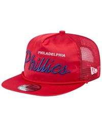 KTZ - Philadelphia Phillies Retro Satin Script Golfer Adjustable Hat - Lyst