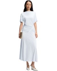 BOSS - Boss By Slim-fit Gathered Detail Jersey Dress - Lyst