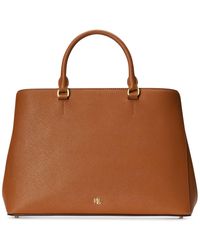 Ralph Lauren - Crosshatch Leather Large Hanna Satchel - Lyst
