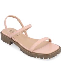 Journee Collection - Nylah Lug Platform Sandals - Lyst